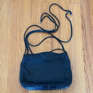 Vintage Charles Jourdan Intrecciato Woven Leather Shoulder Bag